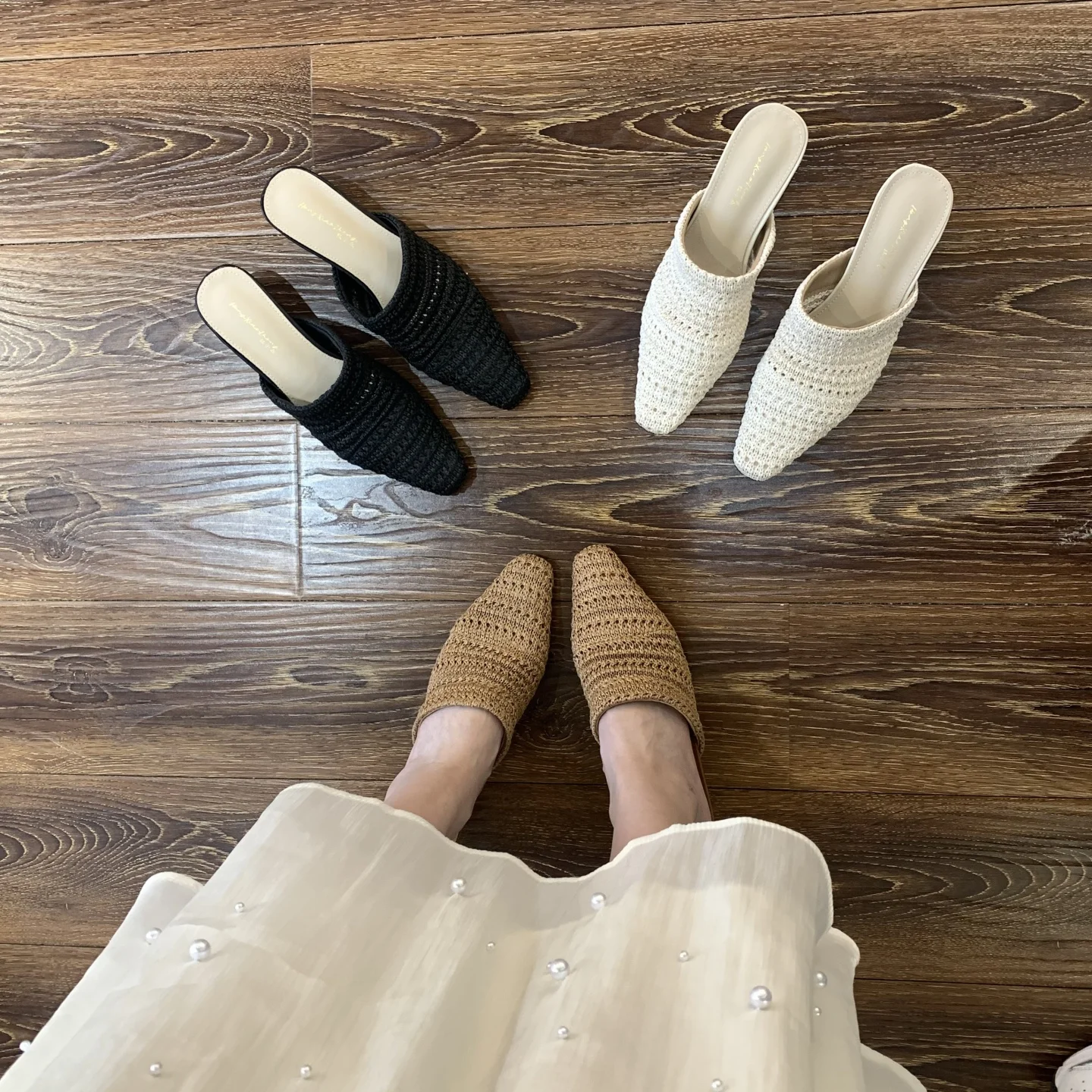

2025 European American Baotou Half Women's Soft Leather Slope Heel High Cool Fashion Outwear Thick Lazy Muller Shoes Slippers