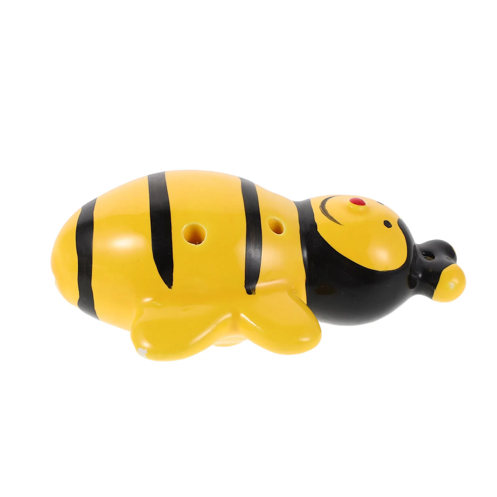 Ocarina de Cerámica en Forma de Abeja de 6 Orificios, Color Amarillo, Instrumento Musical para Principiantes, Instrumento Educativo