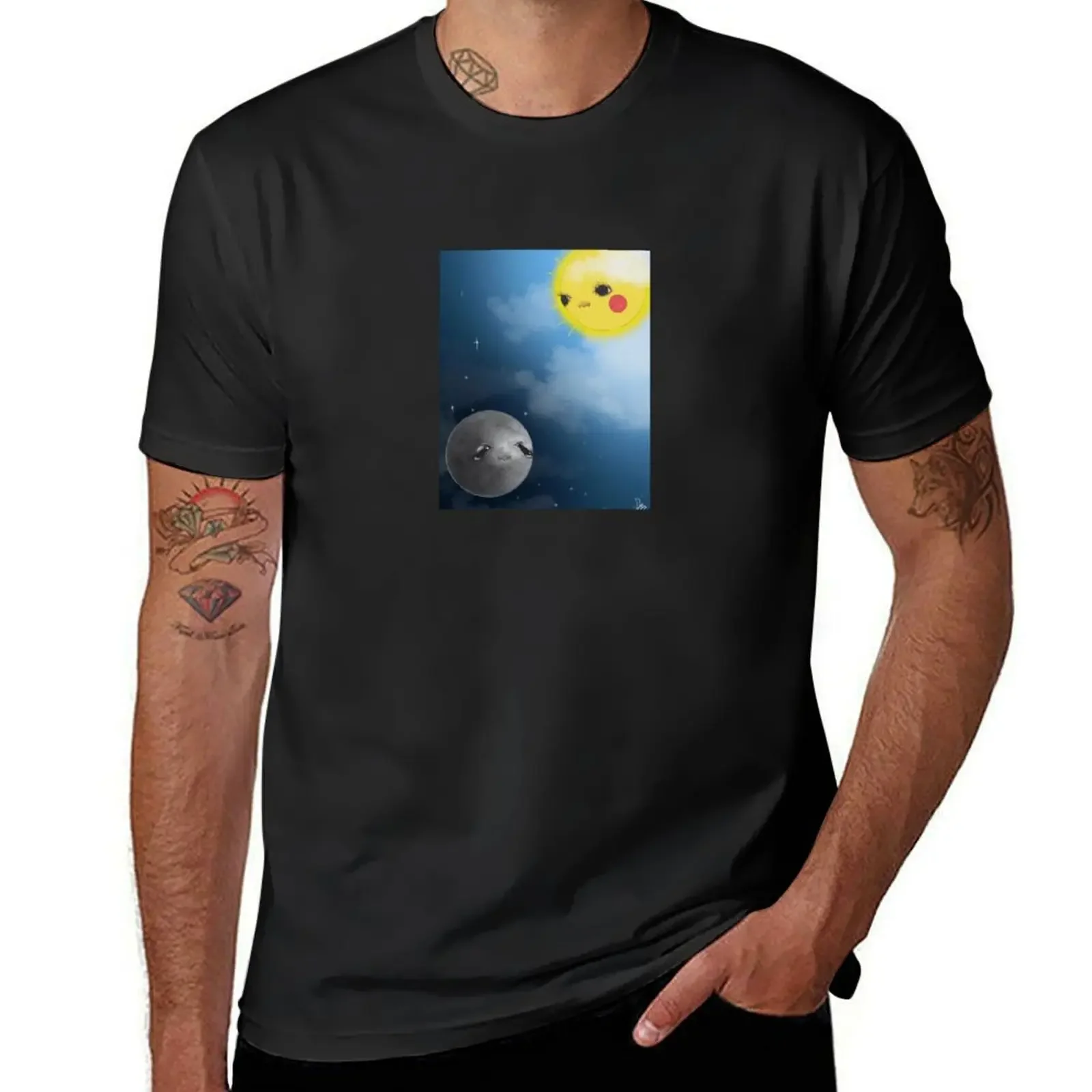 

Friends: Sun and Moon T-Shirt summer tops sports fans anime mens t shirts pack