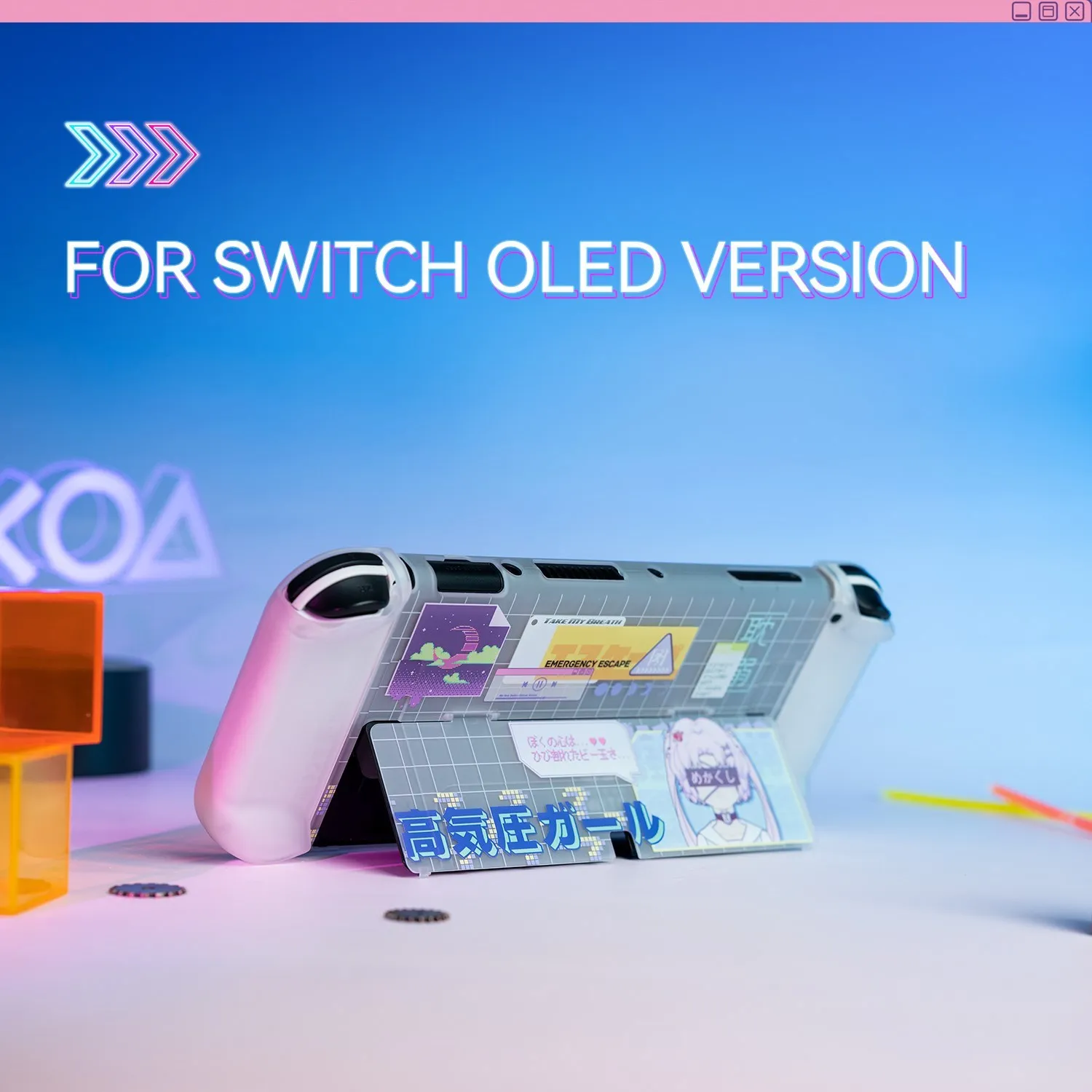 GeekShare Shell Cute High Pressure Girl Protective Case For Nintendo Switch OLED  Console Split Design JoyCon Cover