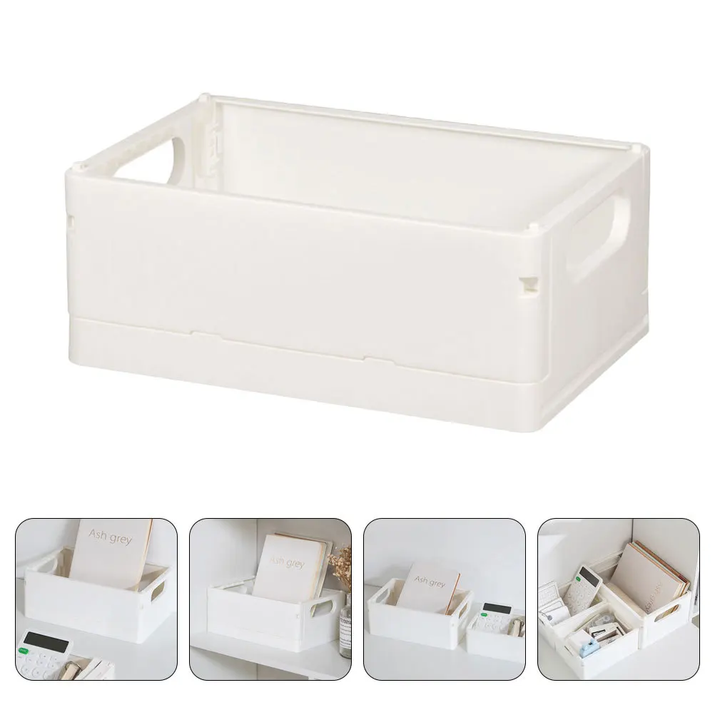 

Sundries Storage Box Foldable Home Organizer Simple Design For Makeup Desktop Cube Bin Household Organizer