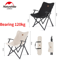 Naturehike Outdoor Folding Chair Camping Fishing Picnic Moon Chair Ultralight Portable Aluminum Alloy Armchair Bearing 120kg