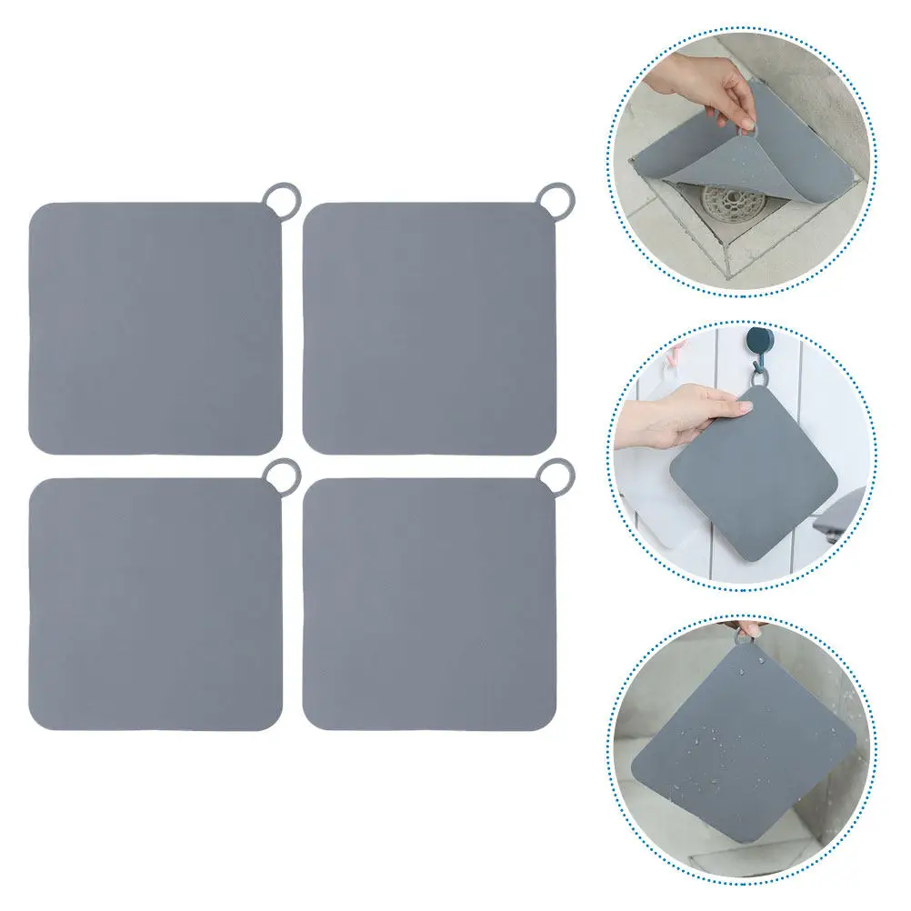 

4Pcs Floor Drain Cover Set Silicone Anti-Odor Drain Covers for Bathroom Kitchen Shower Bathtub Flexible Filter Protector