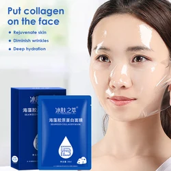 50pcs Hyaluronic Acid Collagen Face Mask skincare Moisturizing Firming Hydrating Facial Masks Sheet Mask Korean Skin Care