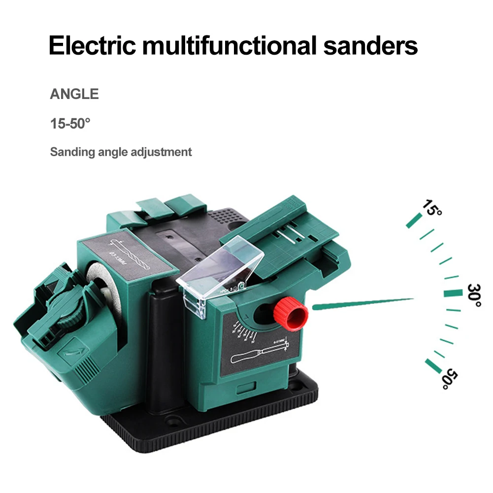 Multi-Functional Electric Knife Sharpener W/ Angle Adjustable Electric Cutter Scissor Sharpener for Chisel/Plane Blade/HSS Drill