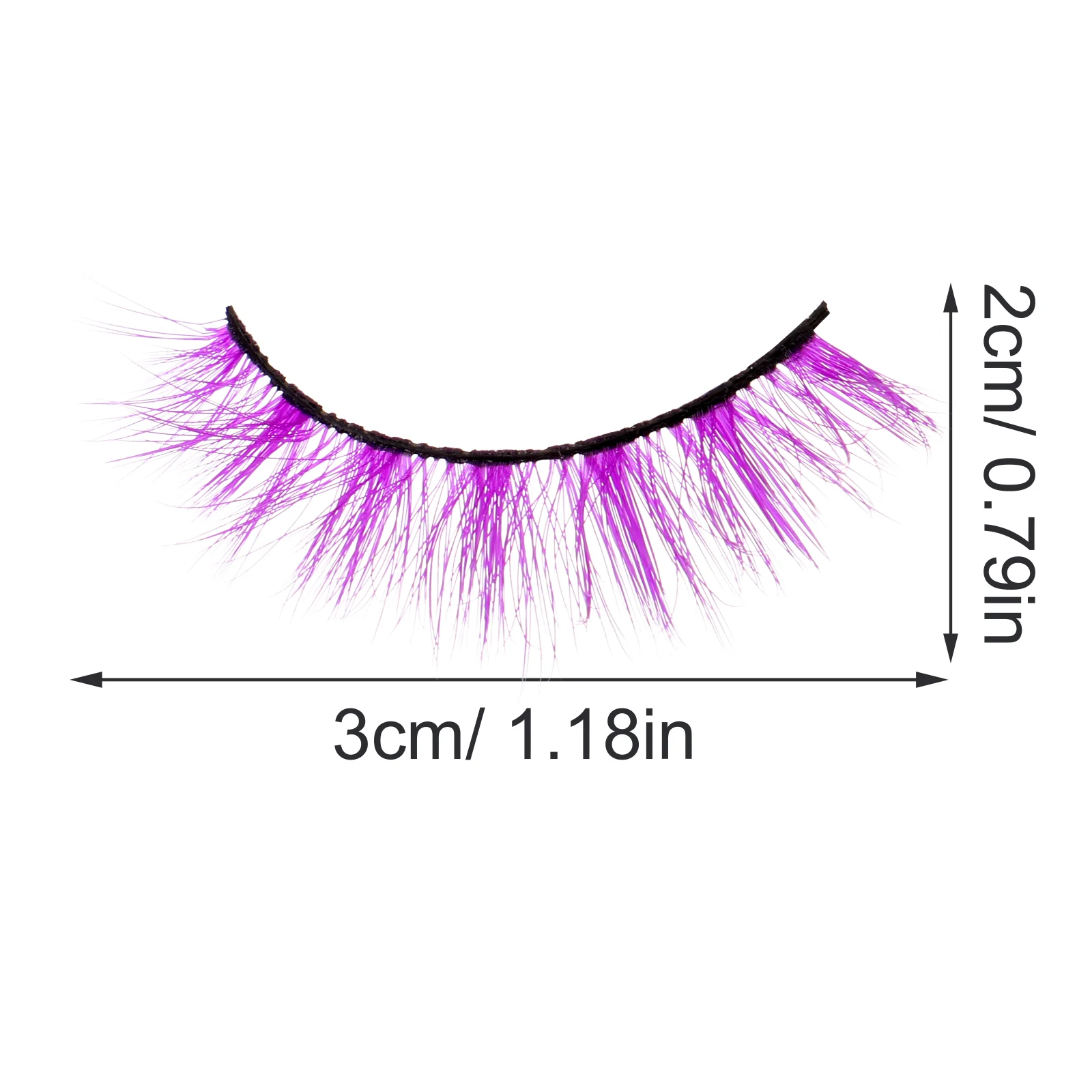 3 Pairs Reusable False Eyelash Thick Colorful Lashes Eyelashes 3D Makeup Accessories Fake Dense Three-dimensional Miss