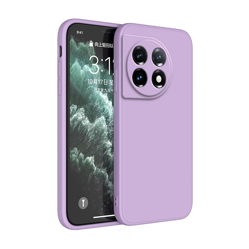 Quadratische Silikon-Schutzhülle für OnePlus 11 11R 10T 10R 10 Pro 10Pro 5G, stoßfeste Funda-Flüssigsilikonhülle – Detail 4