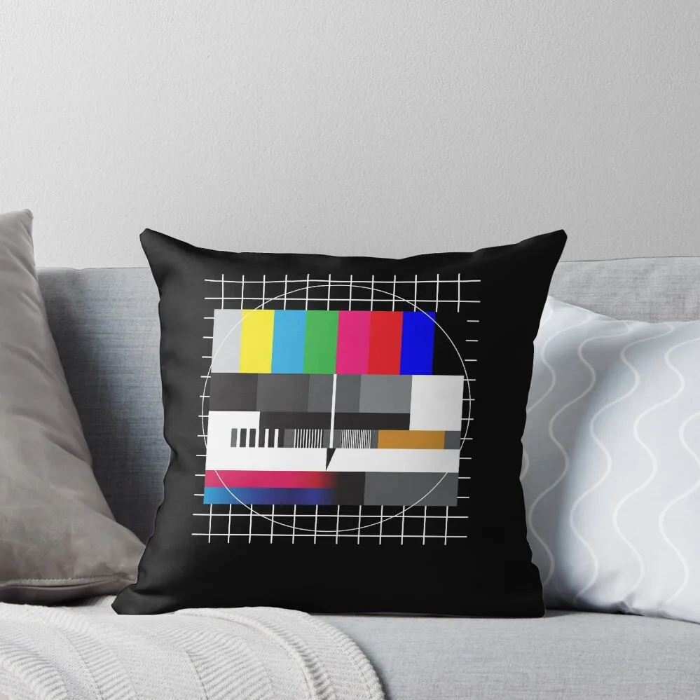

Vintage 80s 90s TV Test Picture Testbild Retro Party Costume Throw Pillow Sofas Covers Sofa Pillow Cover pillow