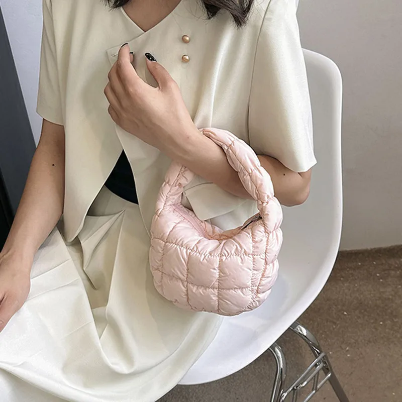 Korean Mini Cloud Pleated Bags For Women Handbag Tote Bag Quilted Dumpling Shoulder Bag Trend Luxury Brand designer bag