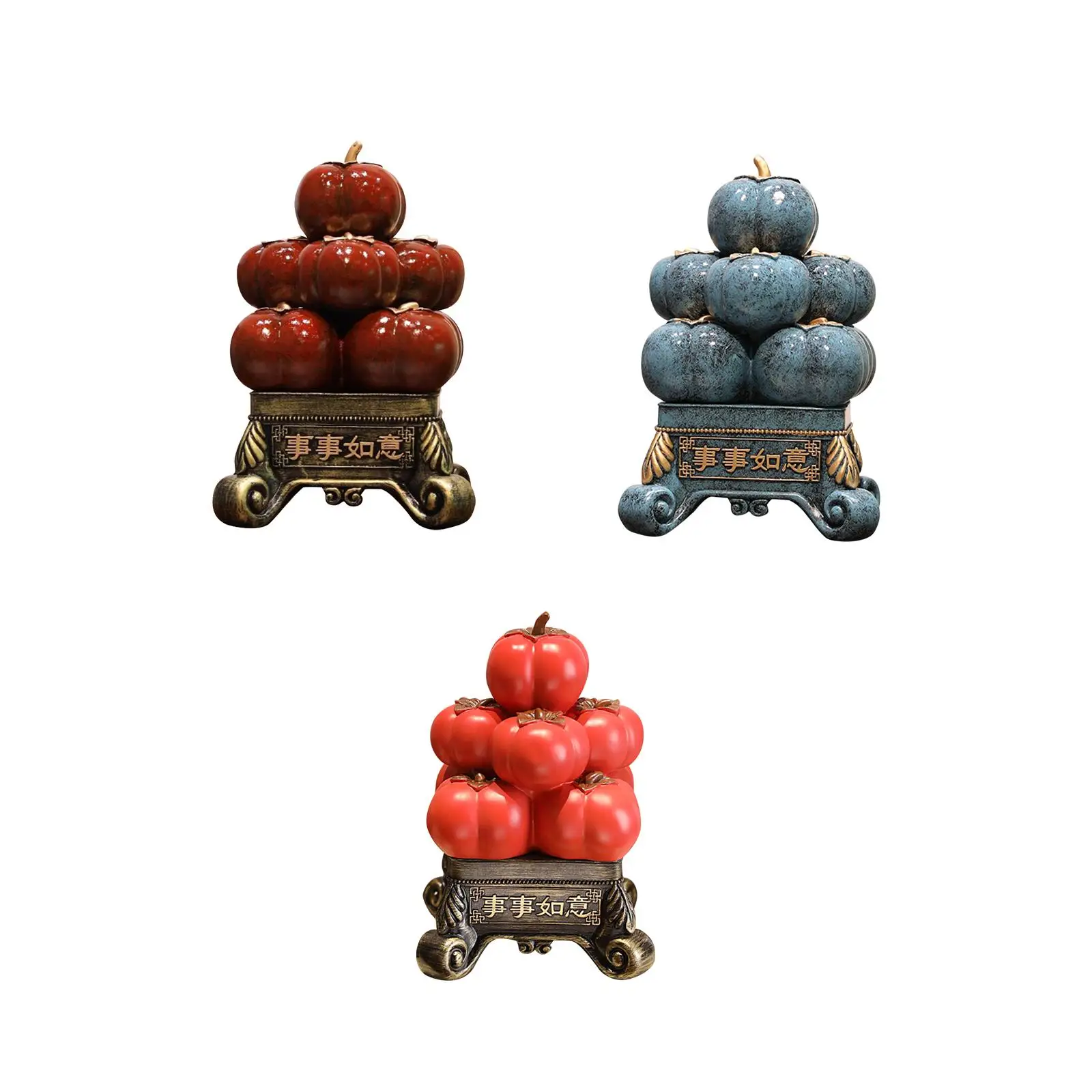 

Resin Lucky Persimmon Statue Chinese Decoration for Farmhouse Home Desktop