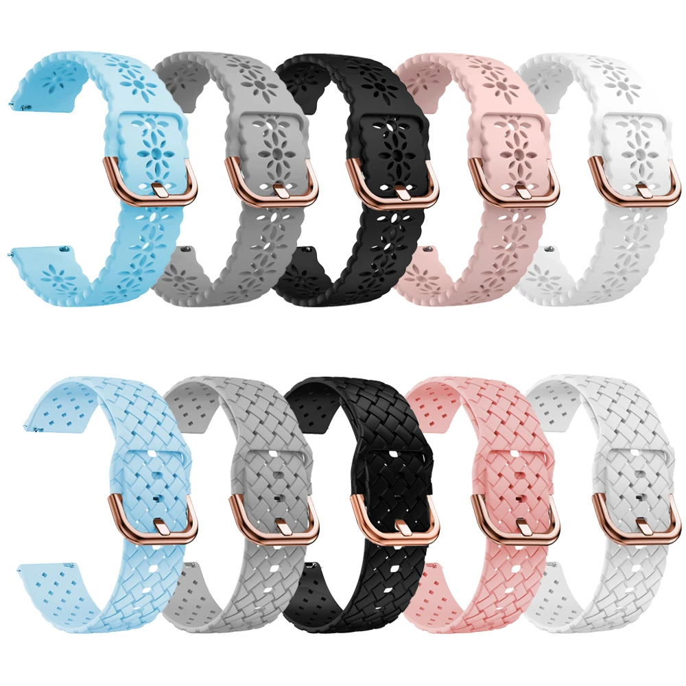 20mm Silicone Strap For Garmin Venu SQ 2 Venu2 Plus Smart Band GarminMove Vivoactive 3 3t 245 HR Soft Wristband Easyfit Bracelet