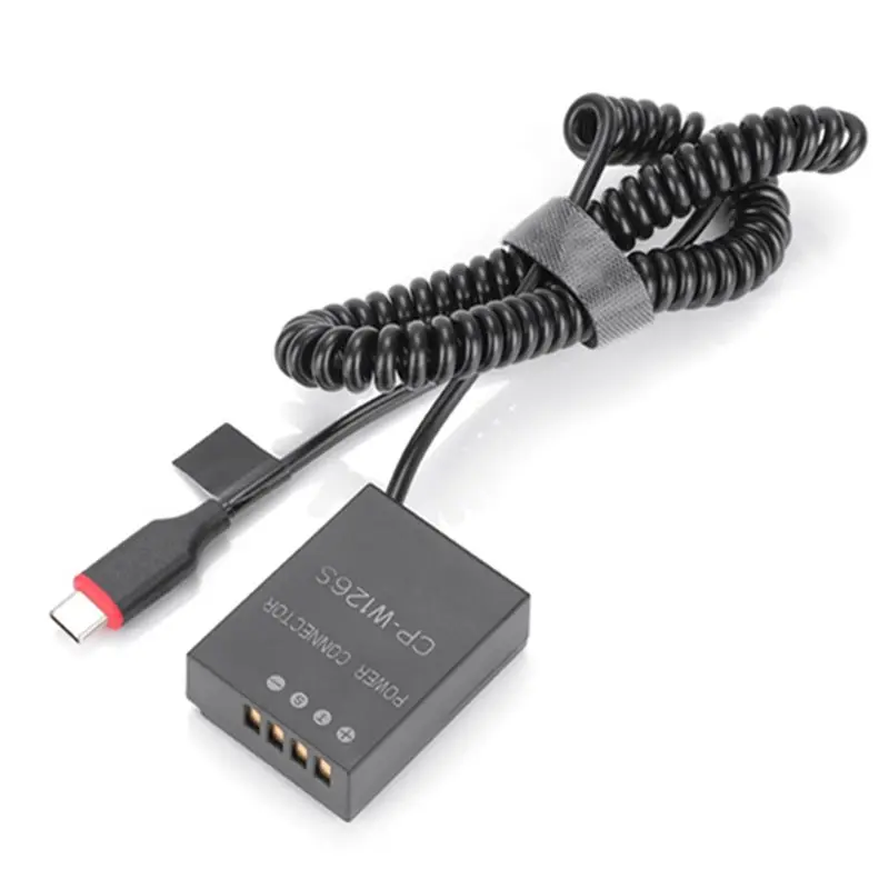 ABZW Practical Type USB-C NP-W126S Dummy Battery DC Power AC Adapter For Fujifilm X-T1 X-S10 X-T30 II X-T20 Camera Charging
