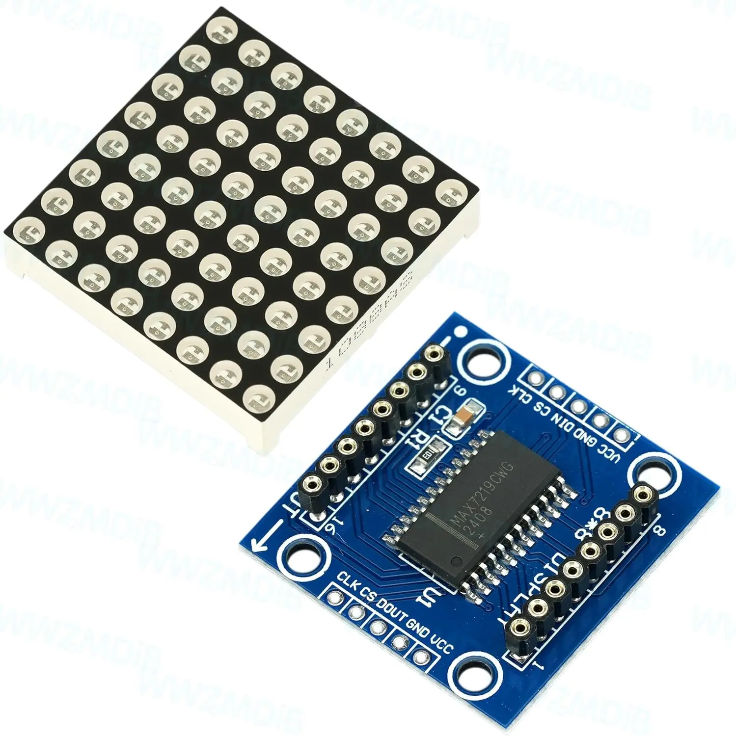 8x8 LED Matrix Module with MAX7219 Display - DIY Kit for Microcontroller - Controlled Projects