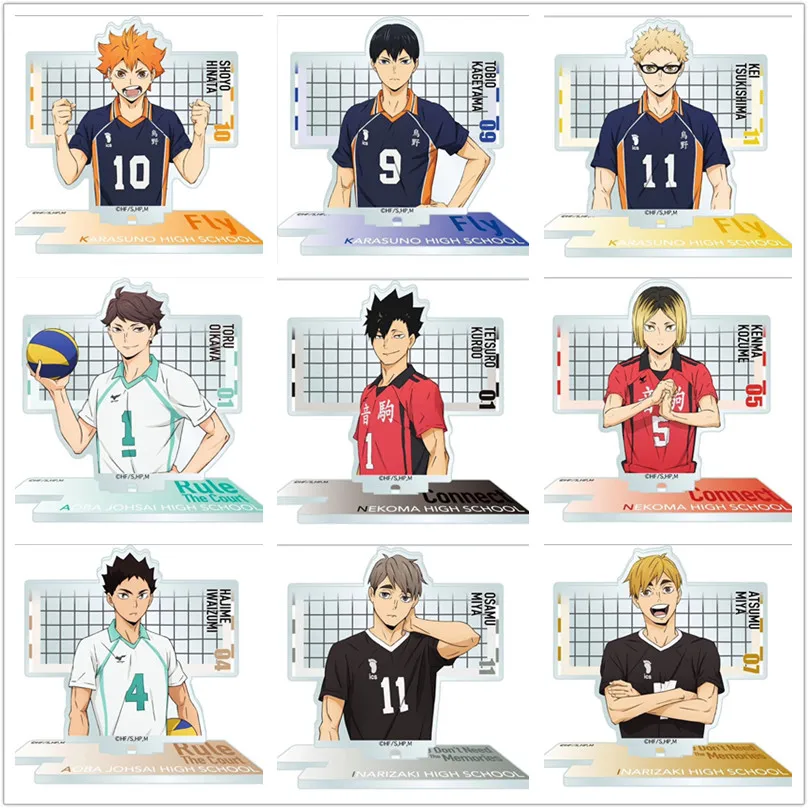 Game Tetsurou Kuroo Shoyo Hinata Kei Tsukishima Acrylic Stand Doll Anime Tobio Kageyama Figure Model Plate Cosplay Toy for Gift