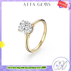 Attagems ovaler Schnitt 9*7mm d vvs1 Farbe solide echte Gold18k Moissan ite Ring Schmuck für Frauen Verlobung Hochzeit Dame Geschenk Luxus
