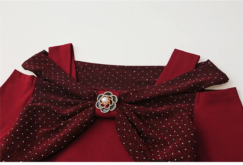 

New 2025 Autumn Women's T-Shirt Clothes Fashion Sexy Off Shoulder Ruffles Hot Diamonds Tops Female Long Sleeve Cotton Slim Tees