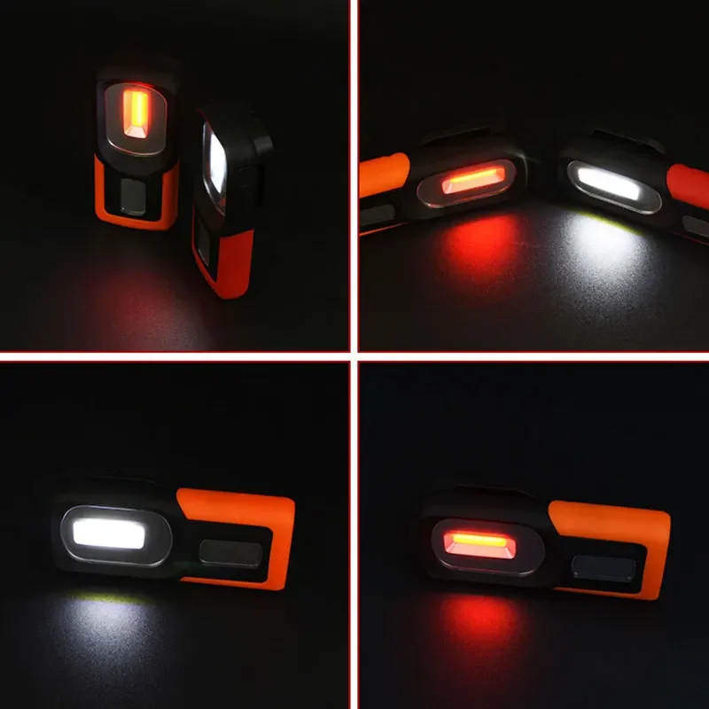 Magnetic COB LED Flashlight Portable Floodlight Work Light USB Rechargeable Camping Torch Auto Repair Hanging Emergency Lamp