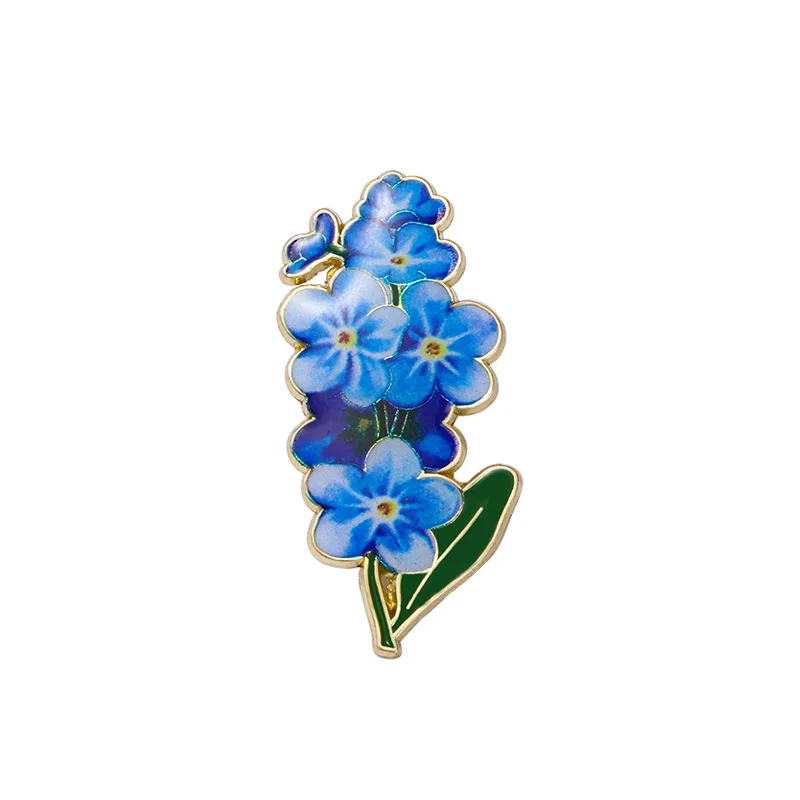 Elegante botanische Emaille-Blumenanstecker, sortierte Pflanzen-Reversbroschen, Natur-Abzeichen für Kleidung, Damen-Modeaccessoires