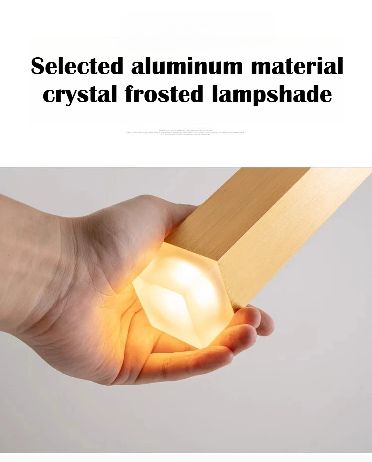 Square Spotlight with Crystal Head, Nordic Loft Pendant Light, Hanging Spotlight, New Creative Design for Restaurant