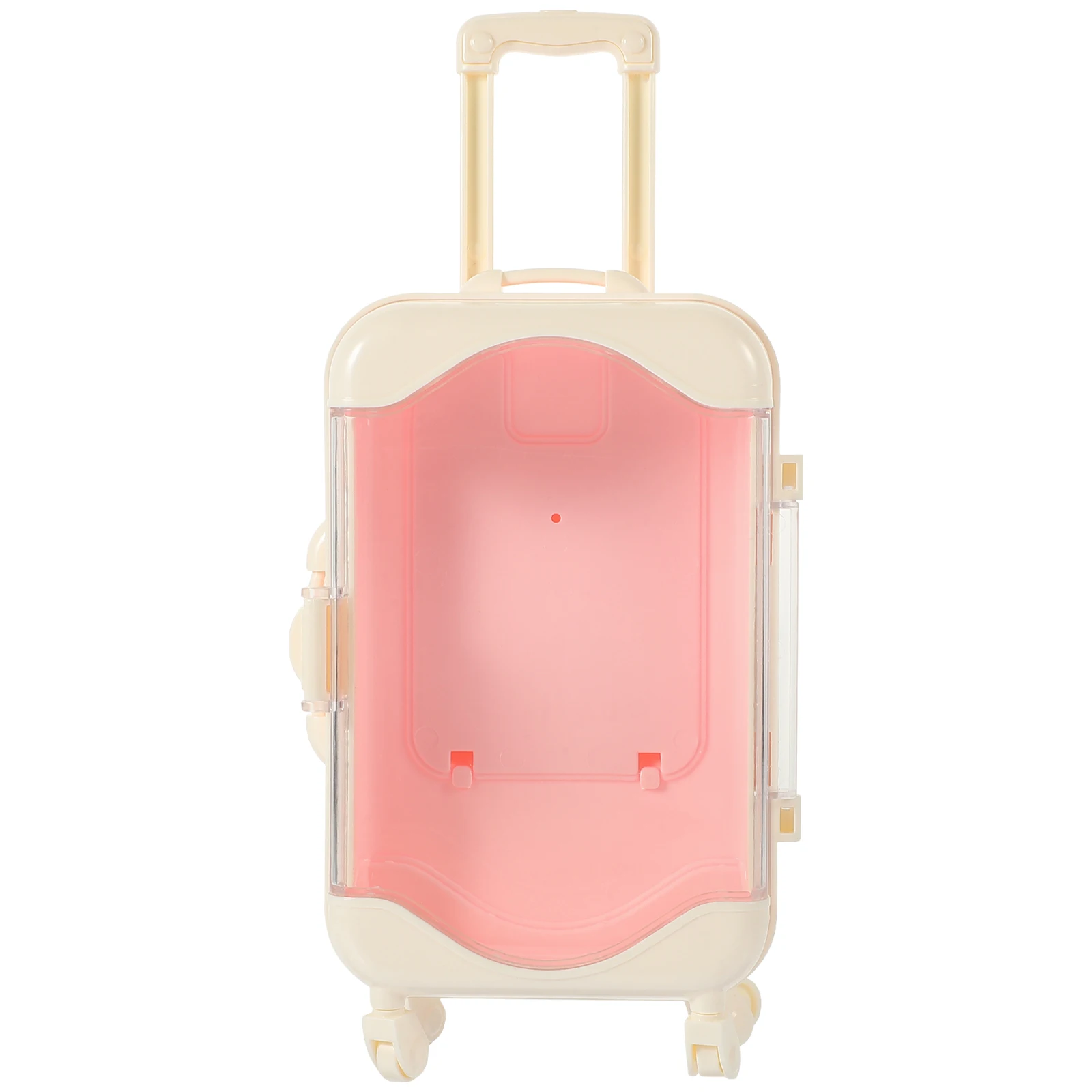 Mini maleta de juguete para niñas, casa de equipaje, accesorios en miniatura, contenedor suave, seguro, creatividad infantil