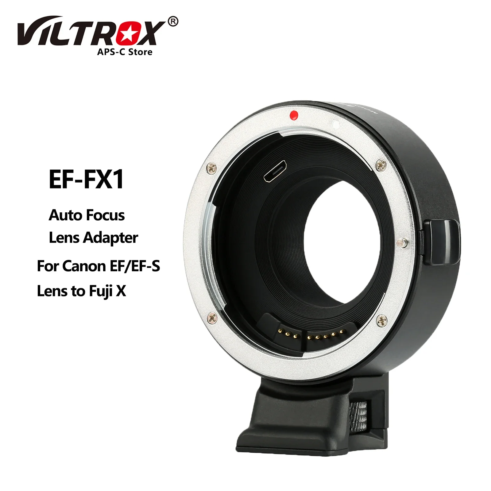 VILTROX anillo adaptador EF-FX1 para camaraanillo adaptador lente enfoque automatico para lente Can on EF/EF-S Fujifilm Fuji