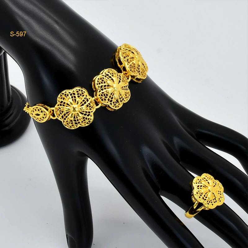 Ethiopian Tassel 24k Gold Plated Jewelry Sets For Women Arabic Wedding Indian Bridal Dubai Necklace And Earring Set Party Gifts - Image 5