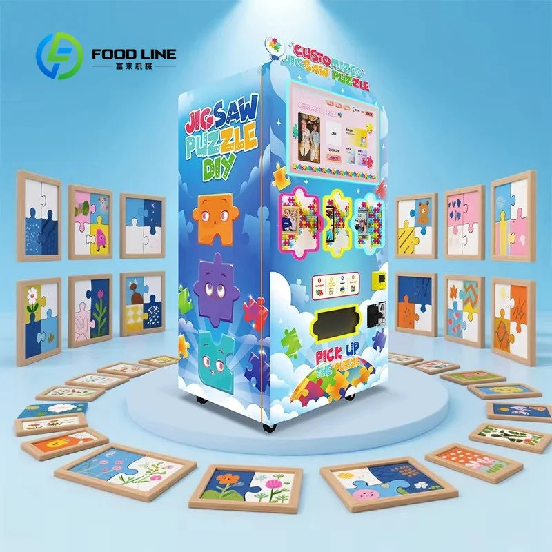 Custom Commercial Intelligent Automatic Jigsaw Puzzle Vending & Printing Machine for Wholesale Retail Amusement Park Business