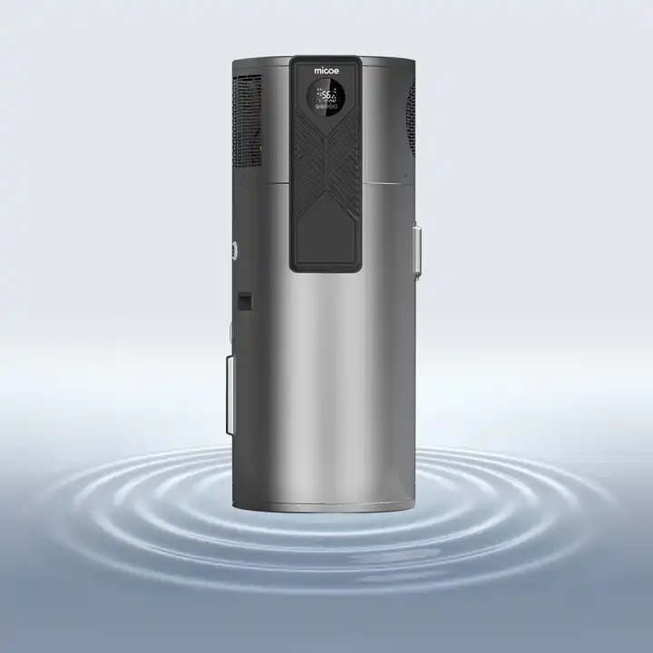 In One Air Source Heat Pump Water Heater OEM Factory R290 Domestic All Black Metal CE Freestanding Free Spare Parts 2 Years GMCC