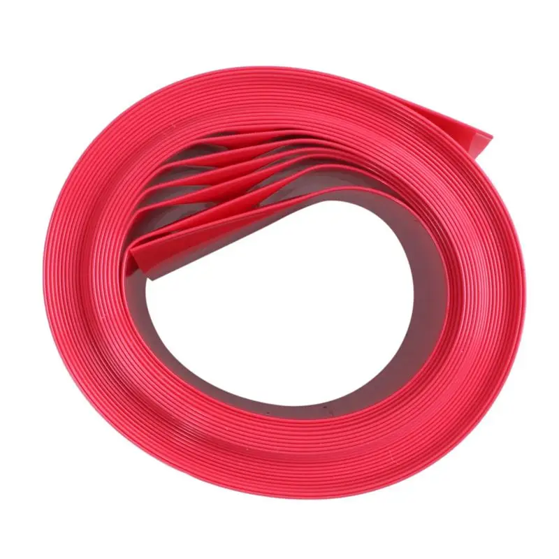 B62B-4Pcs 2M 50Mm Width PVC Heat Shrink Wrap Tube Red For 2 X 18650 Battery