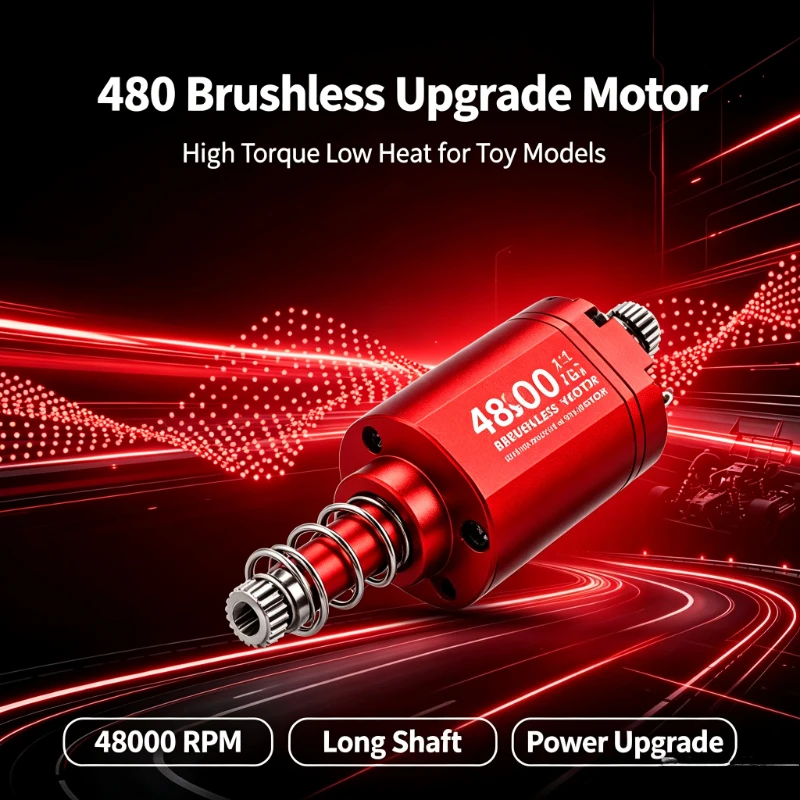 480 Brushless Upgrade Motor Long Short Output Shaft Stable High Torque Fit Jingji Jiqu Sijun Toy