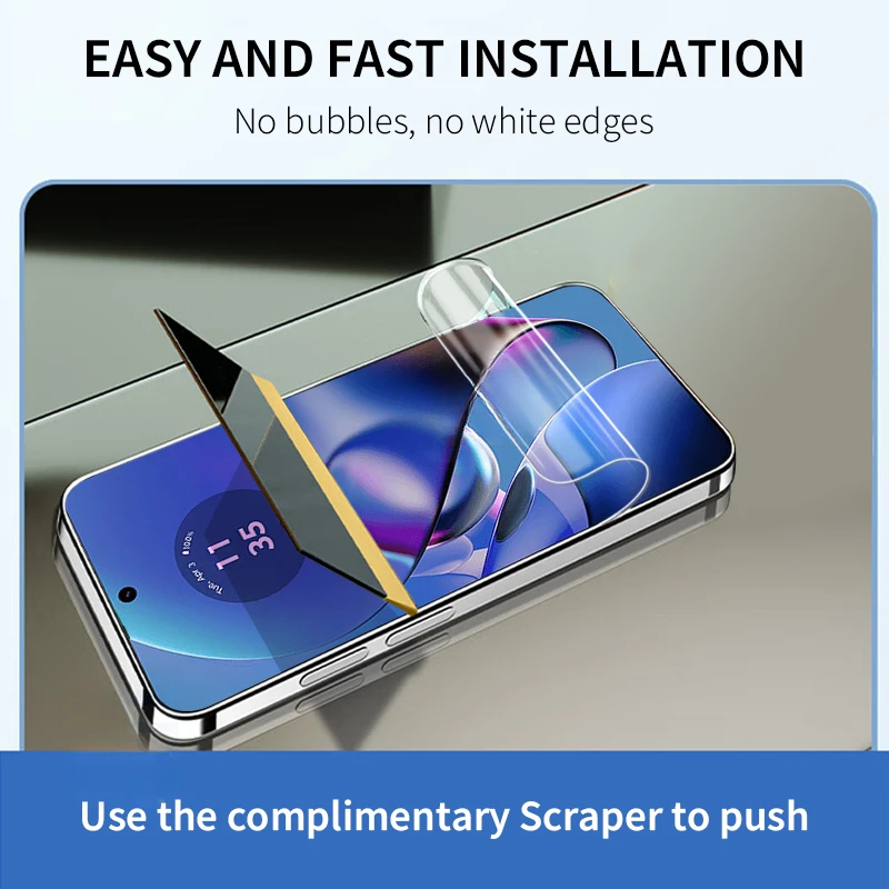 2-4Pcs Silicone HD Hydrogel Film For Moto Motorola G45 G55 G35 G04 G04S G14 G24 G34 G54 G64 G84 G73 G53 G23 G13 Screen Protector