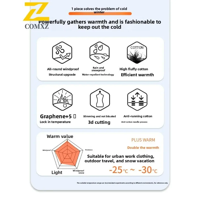 الرجال أسفل سترة 2025 الخريف الشتاء جديد الجرافين والقطن سميكة الدافئة مقنعين سترة معطف في الهواء الطلق عادية سستة سترة قطن #5