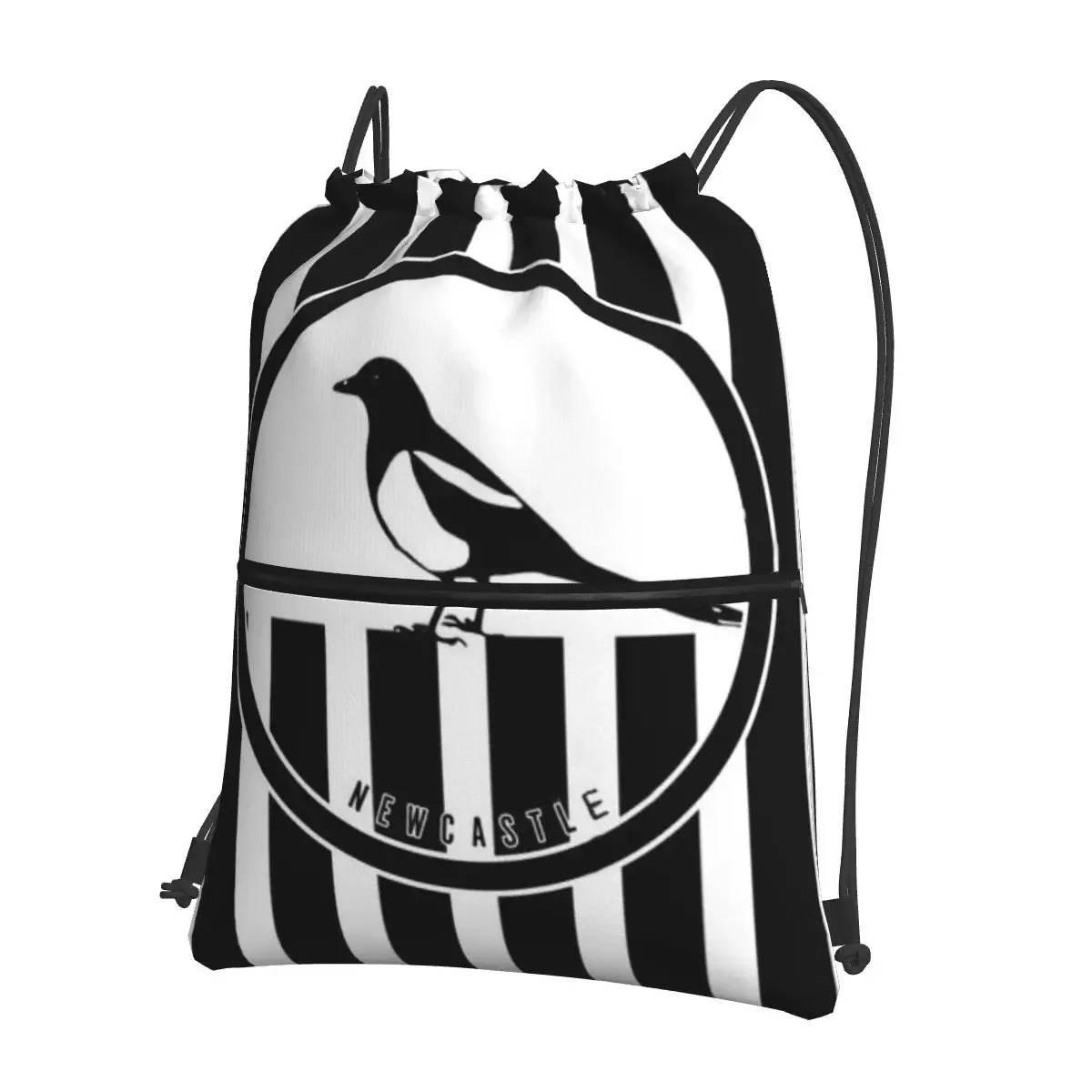 Newcastle - Magpies Portable Backpacks Drawstring Bag Casual Drawstring Bundle Pocket Shoes Bags For School Students