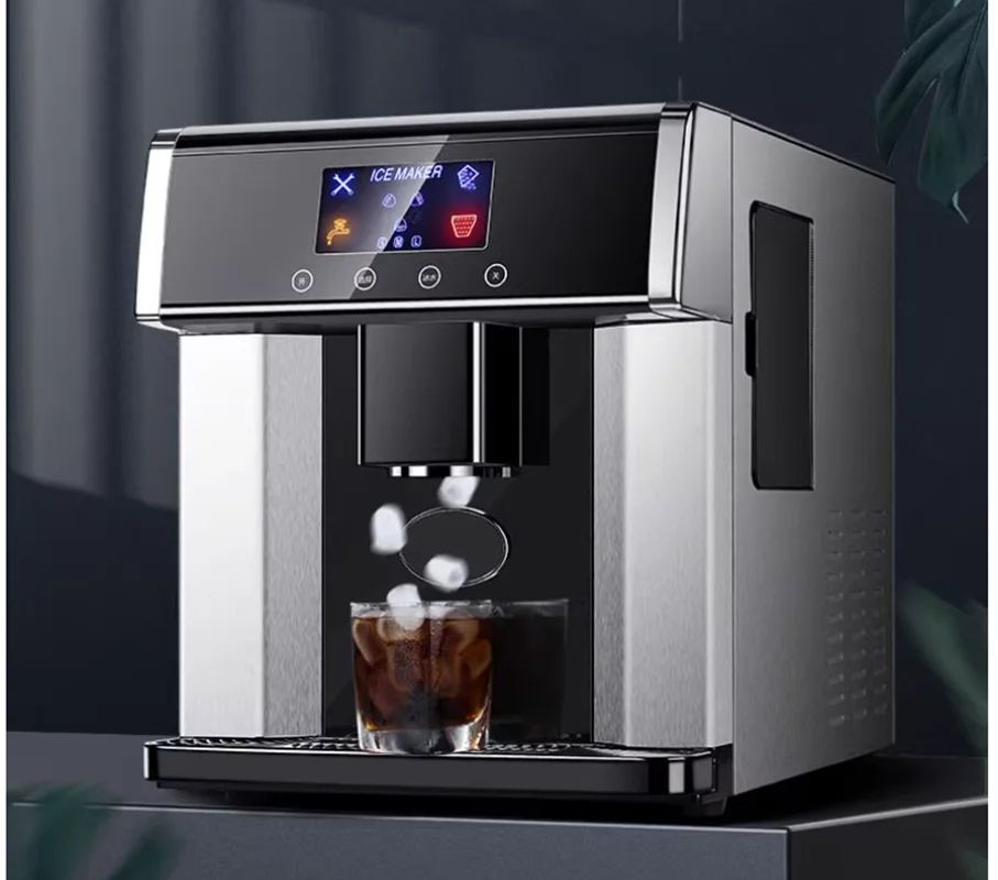 Electric Ice Maker com Dispensador de Água Dual Purpose Ice Maker Automático Função de Água Fria Entrada Zb10e