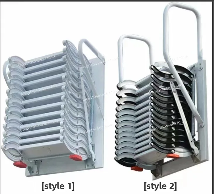 Telescopic staircase electric storage multi-functional household invisible folding aluminum alloy thickening