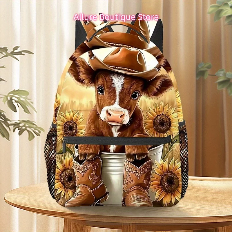 Highland Cow-3_3 (2) Outdoor Sports Stylish Backpack, Travel Bag with Adjustable Comfortable Shoulder Straps, Suitable for Hikin