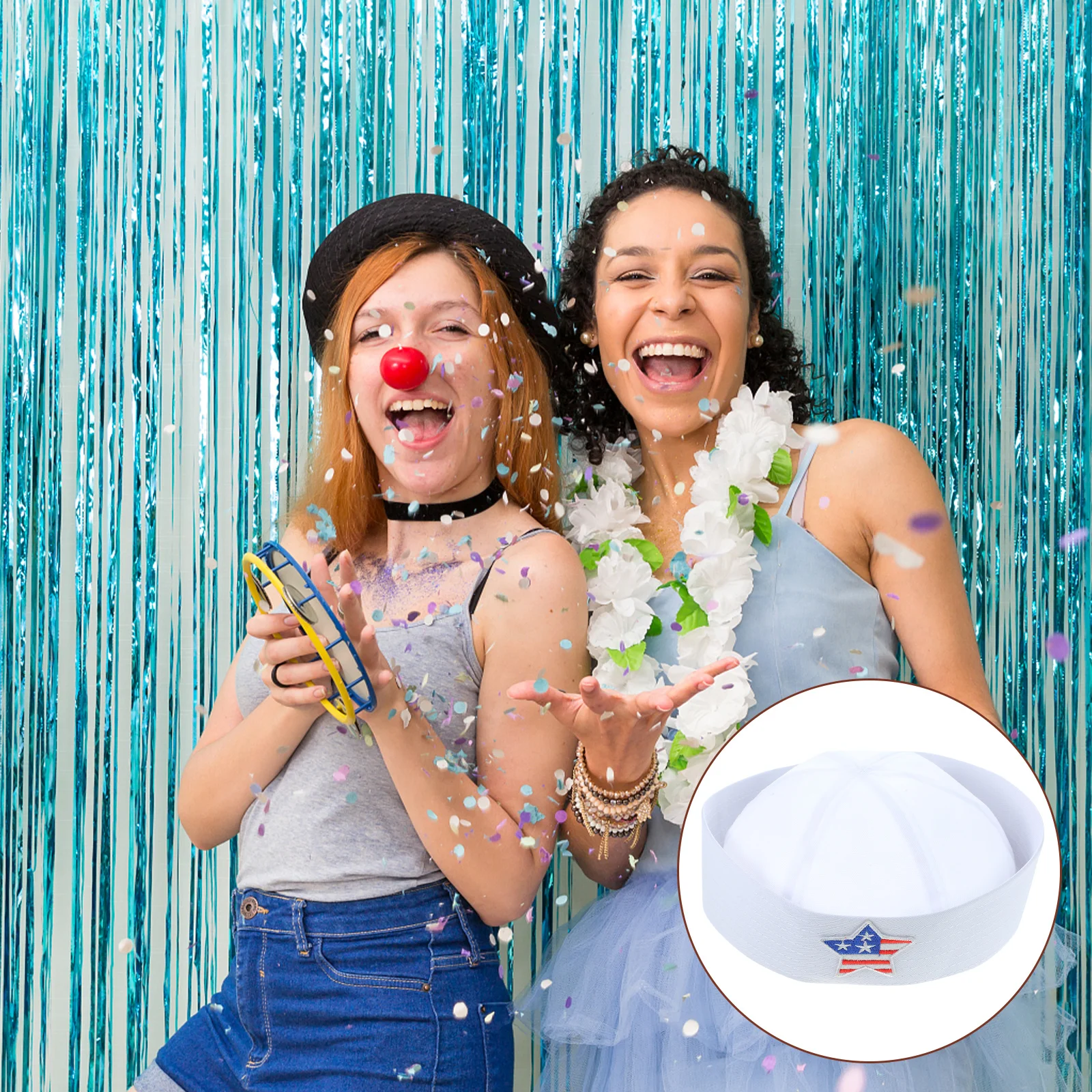 Water Sailor Captain Hat Delicate Polyester Boat Hat for Men Women Party Cosplay Fashionable Stylish Costume Sailor Hats