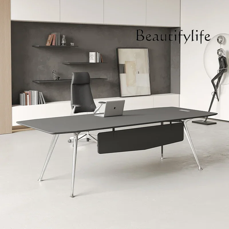 

X Boss Desk Manager Desk Большой классный стол Президентский супервизор Black Skin Sense Офисная мебель