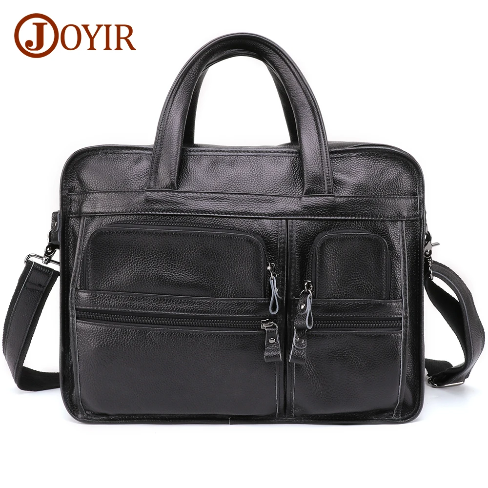 Genuine Leather Men‘s’ Briefcase Laptop Casual Business Tote Bags Shoulder Crossbody Bag Men's Handbags Large Travel Bag