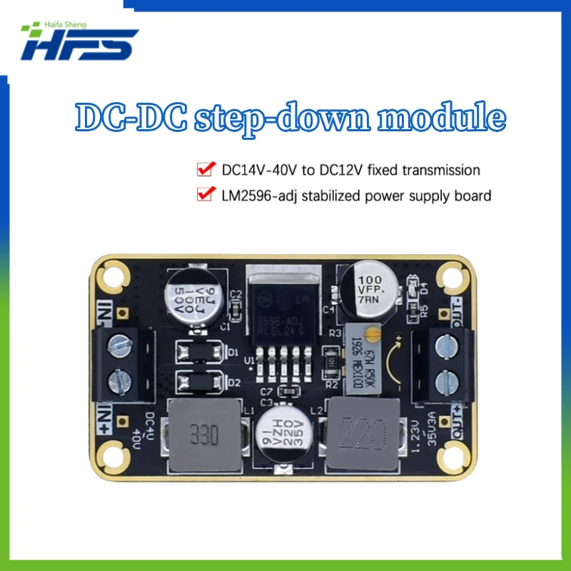 

Step-Down Adjustable Power Module, DC-DC Regulator, LM2596-ADJ, 4V-40V to 1.23-35V, 3A, High Quality