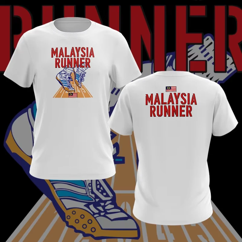 

MALAYSIA RUNNER OUTDOOR RUNNING MAF T SHIRT Men's High-quality American Street Sports Short-sleeved Women's Hip-hop Top
