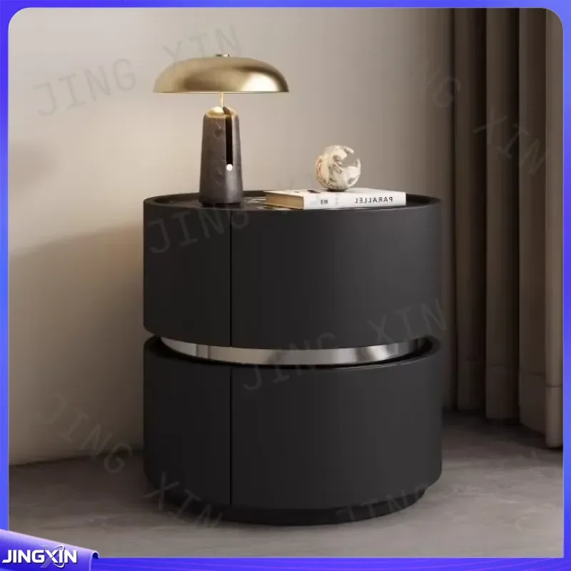 Custom for Luxury Mid Century Modern Bedside Table Unique Low Nightstand Decor Home Furniture Bedroom Side Table Storage