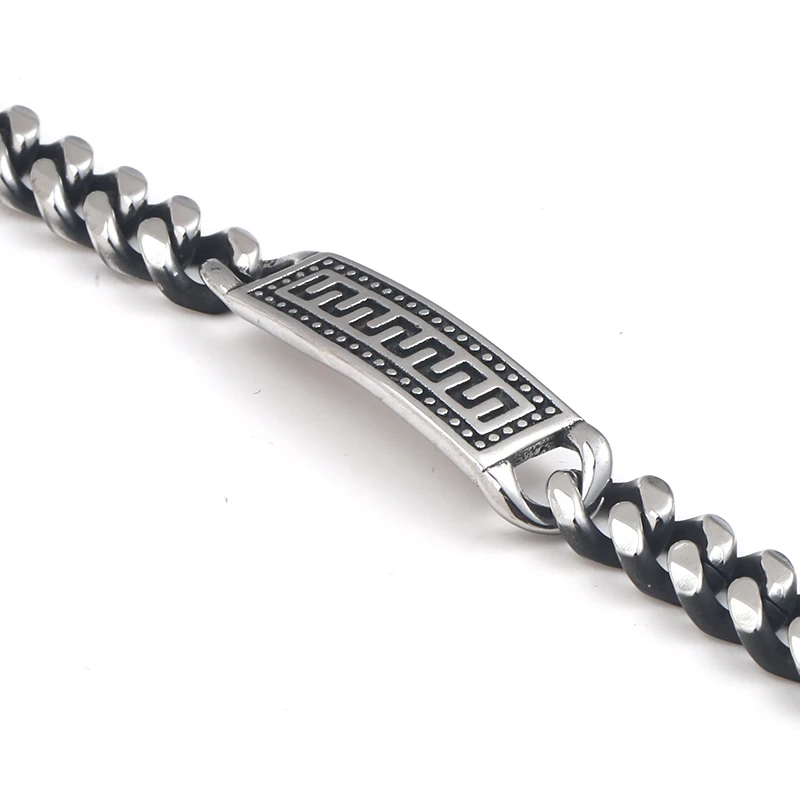 Elio High Quality Punk Hip Hop Style Cable Chain Stainless Steel Accessory Bracelet For Men