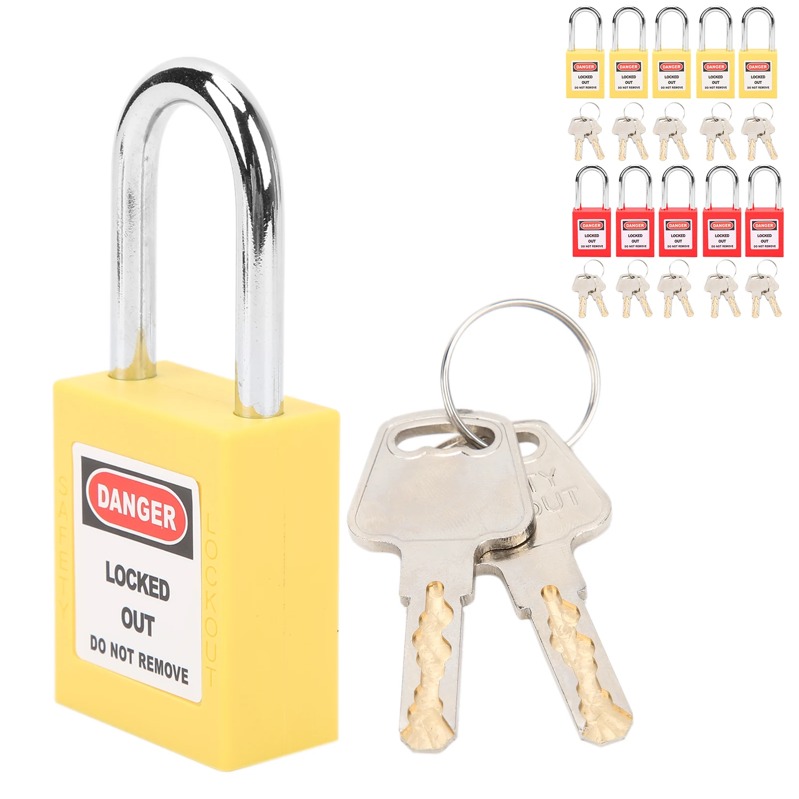 5 مجموعات 38 مللي متر قفل قفل العزل LOTO النايلون PA الصلب للطاقة النووية اللوجستية النقل قفل قفل
