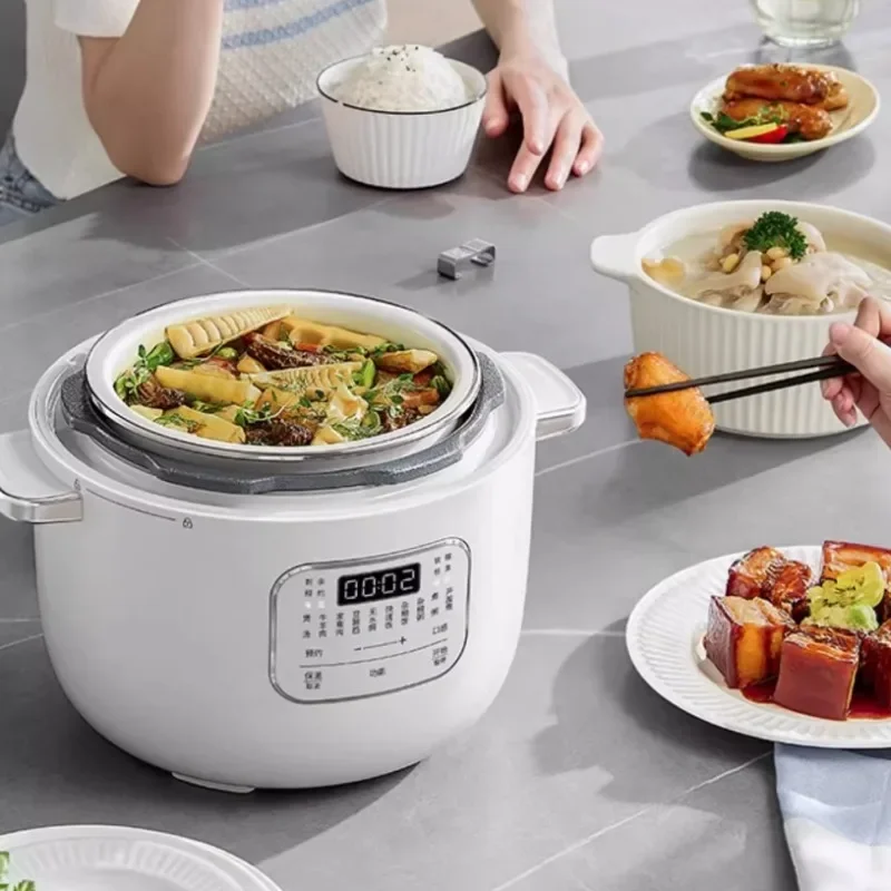 Automatic Mini Rice Cooker and Pressure Cooker, 2024 New Version, Household Portable Two-in-One Electric Cooker