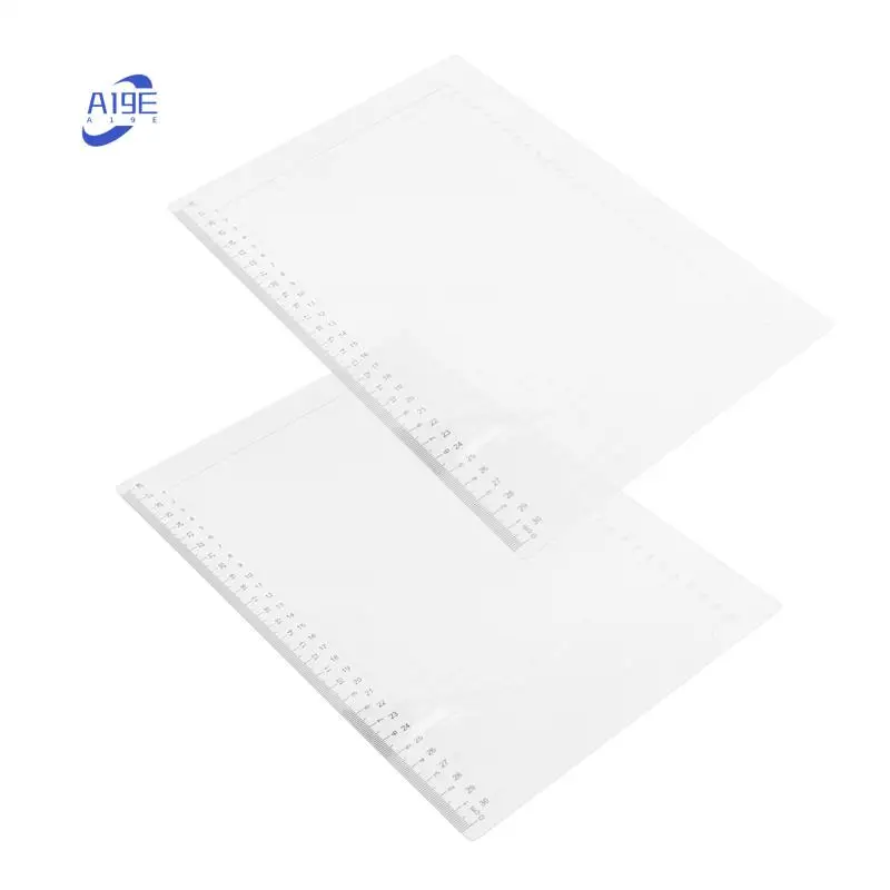 

A19E-2 Pcs Plastic Straight Line Stencil Template For Journaling