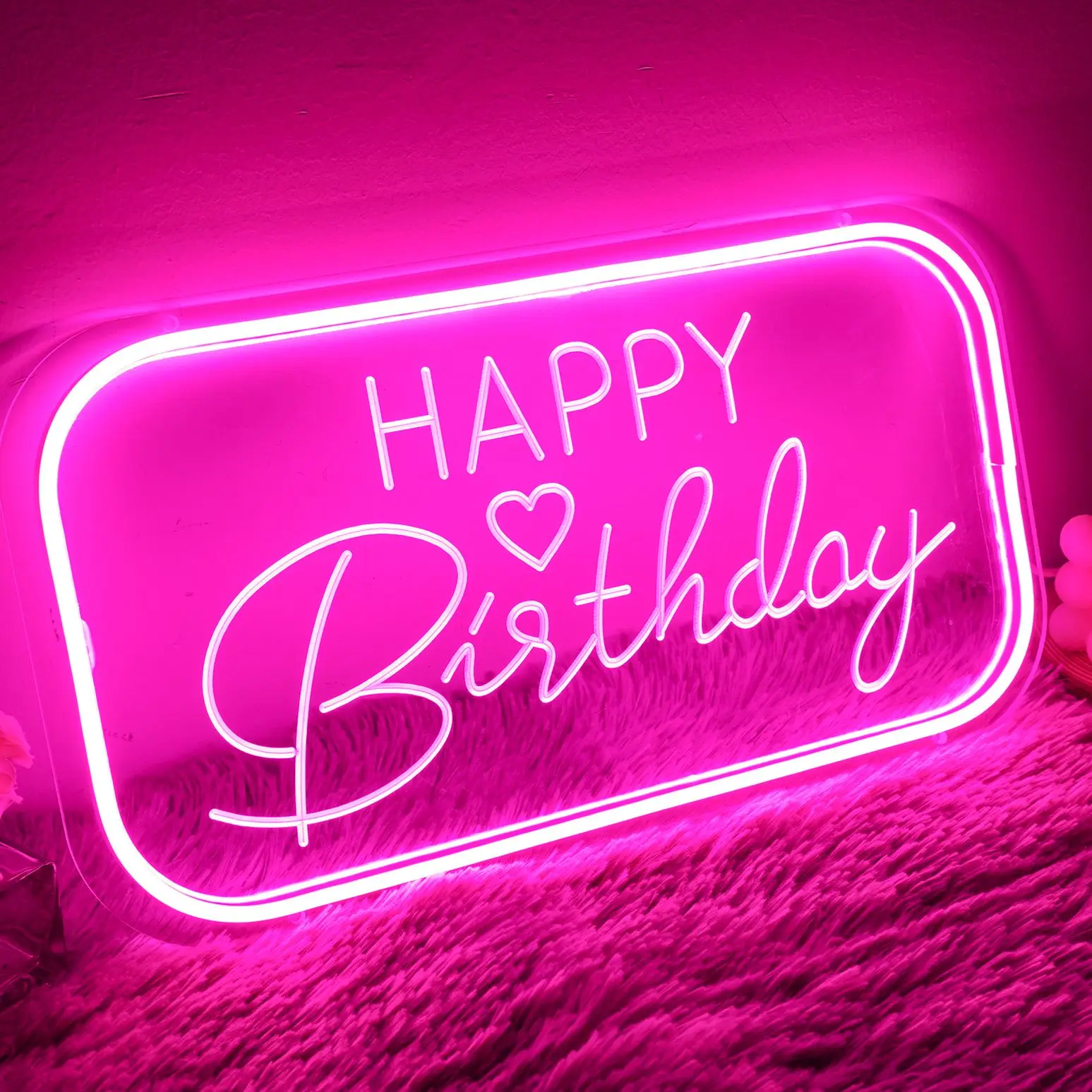 Happy Birthday Neon Sign Personalized Gift Party Decoration LED Light Bedroom Wall Decor Gift For Friend Birthday Gifts