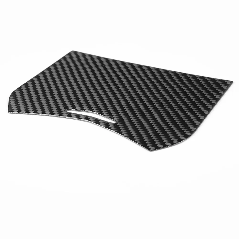 ألياف الكربون الملمس مركز وحدة التحكم صندوق تخزين غطاء لوحة 4 قطعة لكاديلاك CTS 2008 2013 أجزاء السيارة الداخلية
