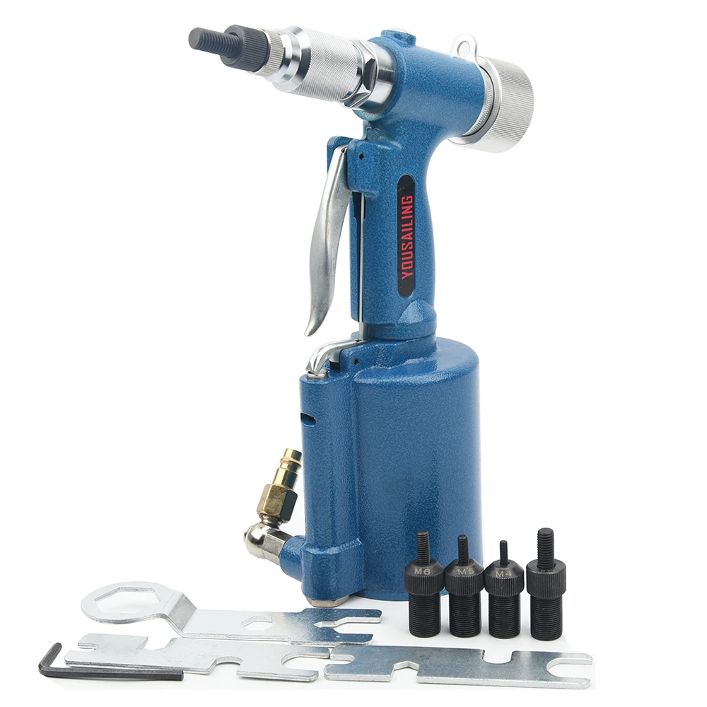Yousailing-semi-automático Air Nut Riveter Gun Porcas de Aço Inoxidável Rosca Rebitando Ferramenta m4 m5 m6 m8 M10