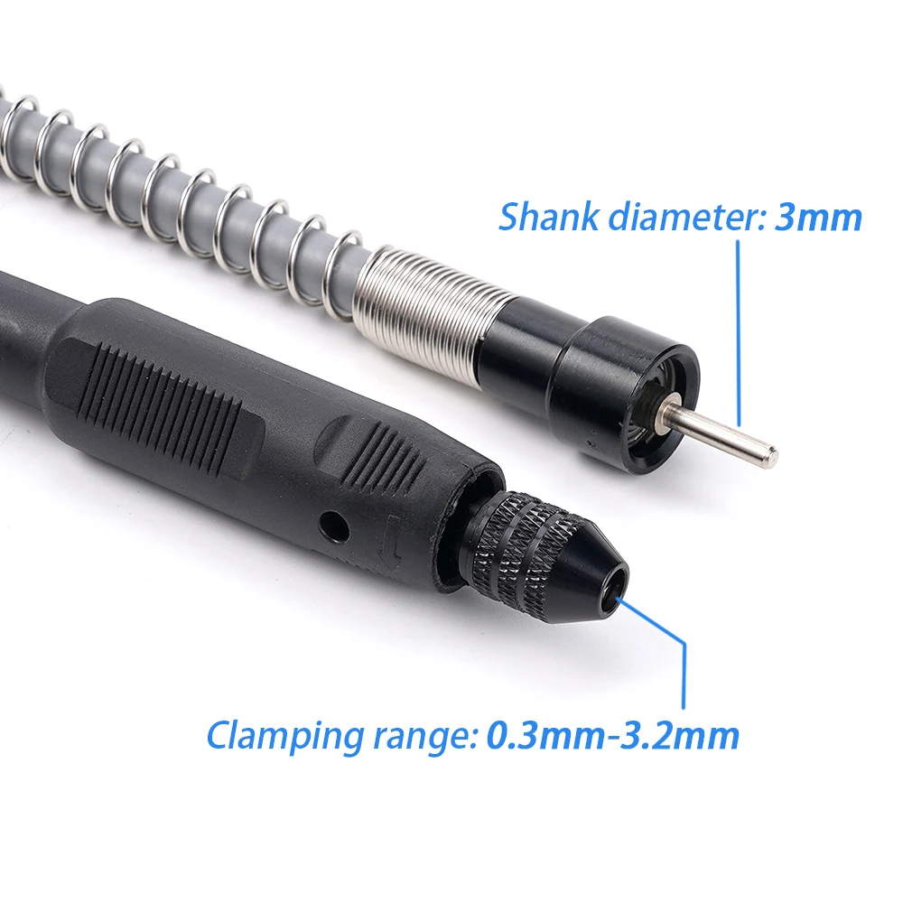 Extensor de amoladora de eje Flexible suave de 107cm con mango de mandril de taladro de 0,3-3,2mm para accesorios de amoladora de herramientas rotativas Dremel Power